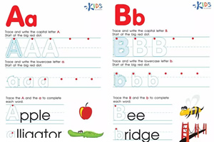 《alphabet worksheets for kids A-Z》英文字母练习册PDF 百度云网盘下载