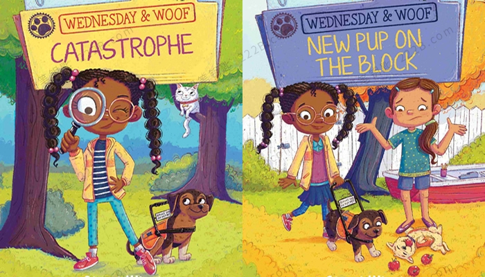 《Wednesday and Woof Series》1&2两册儿童侦探英文阅读章节书 百度云网盘下载