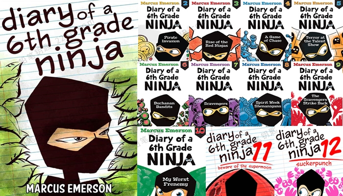 《Diary of a 6th Grade Ninja Series》12册六年级忍者日记系列英文阅读PDF 百度云网盘下载