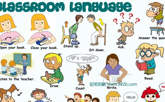 《10份Classroom language精美词汇海报》英语学习不可少PDF 百度云网盘下载