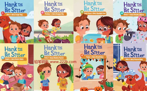 《Hank the Pet Sitter全套英文绘本故事》1-8超清原版PDF 百度云网盘下载