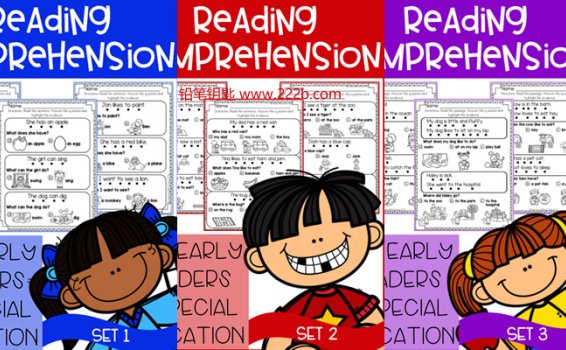 《Reading comprehension for early reader》六册自然拼读练习册 百度云网盘下载