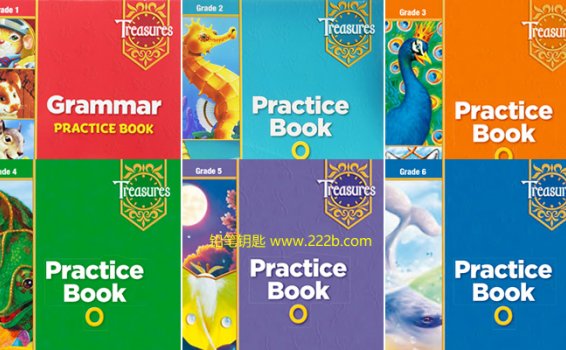 《Treasures Practice Book O加州小学练习册》G1-G6 百度云网盘下载