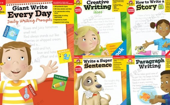 《How to Write A Story》5册儿童写作英文练习册PDF 百度云网盘下载