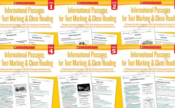 《Informational Passages》全六册英文阅读划重点练习册PDF 百度云网盘下载
