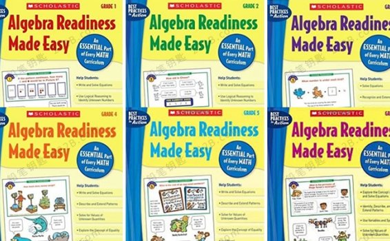 《Algebra Readiness Made Easy》六册学乐数学思维练习册PDF 百度云网盘下载