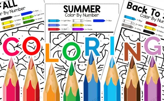 《幼儿数块涂色主题作业纸》54张儿童色彩数字启蒙练习PDF 百度云网盘下载