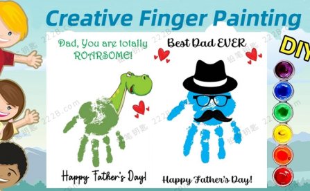 《Creative Finger Painting》儿童创意手掌画模板素材包 百度云网盘下载