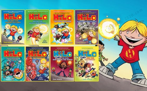 《Hilo Series》全八册希洛系列儿童英文全彩漫画章节书PDF+CDR 百度云网盘下载