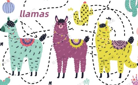 《Llamas Enlighten Bundle》羊驼主题幼儿启蒙练习英文作业纸 百度云网盘下载
