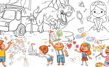 《Kids Coloring Activity》九册儿童主题涂色练习作业纸 百度云网盘下载