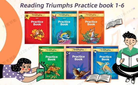 《Reading Triumphs Practice book》六册阅读理解英文练习册 百度云网盘下载