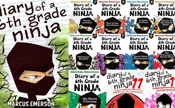 《Diary of a 6th Grade Ninja Series》12册六年级忍者日记系列英文阅读PDF 百度云网盘下载